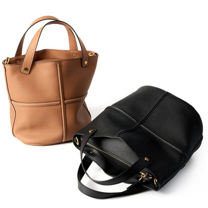 Genuine Leather Bucket Crossbody Bags for Women