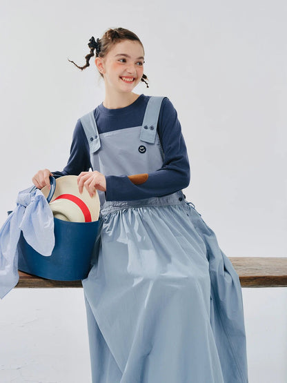 2024 Women's Cotton Letter Strap Dress