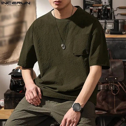 Men's Casual Pocket T-Shirt Summer Fashion
