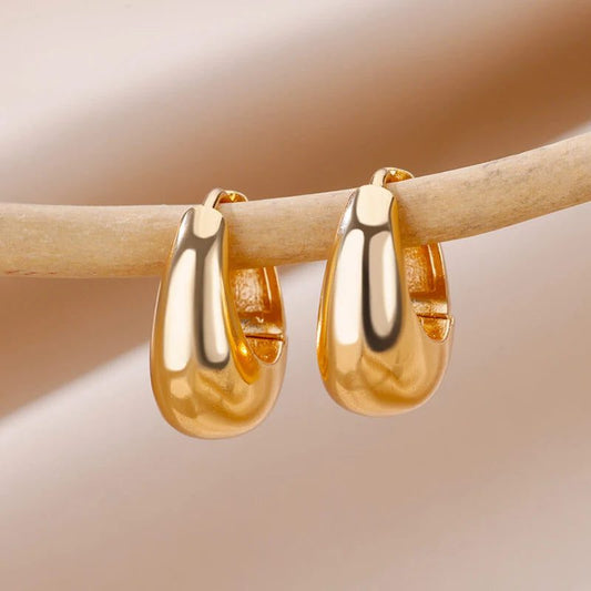 Waterproof Gold Starfish Heart Claw Earrings