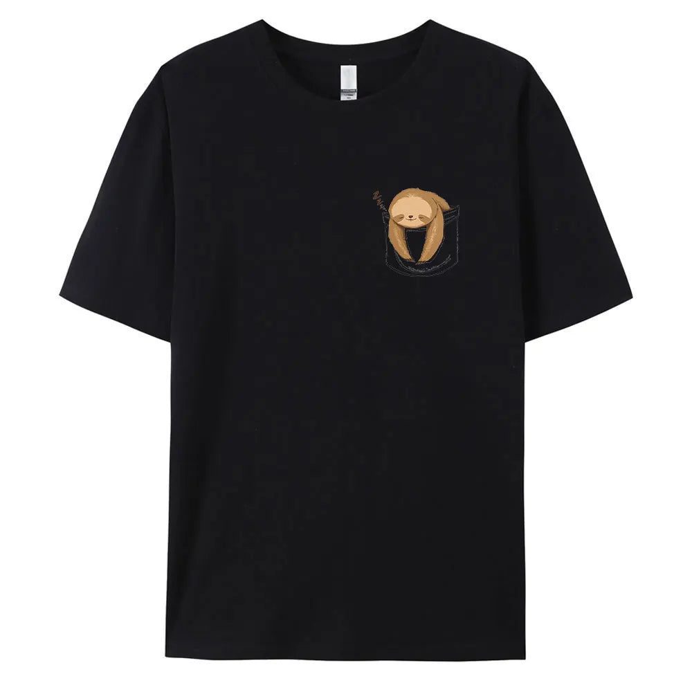 Men's Cotton Sloth Pocket Graphic T-Shirt
