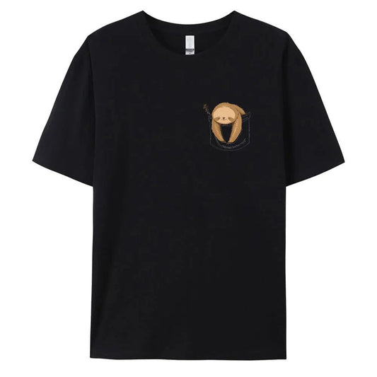 Men's Cotton Sloth Pocket Graphic T-Shirt