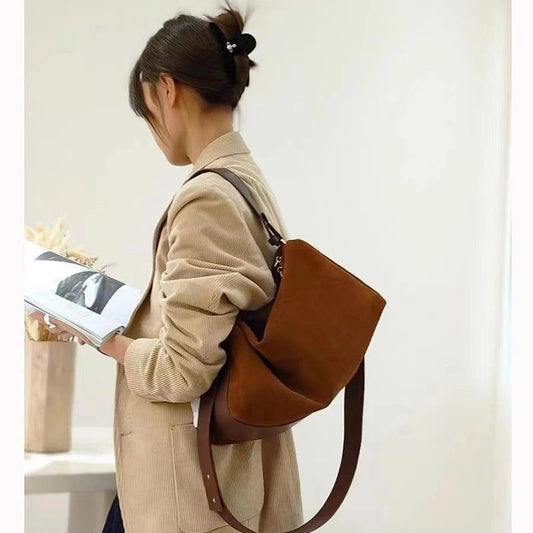 Elegant Suede One Shoulder Bag for Women