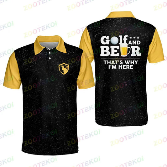 Lightweight Men's Golf Polo Shirts for Beer