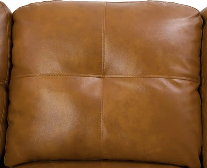 Stylish Leather Sectional Sofa with Storage Ottoman