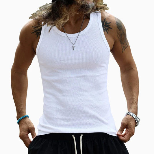 Men's Casual Ribbed Knit Tank Top