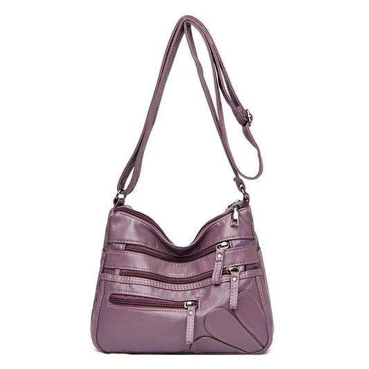 Luxury Vintage Soft Leather Crossbody Handbag