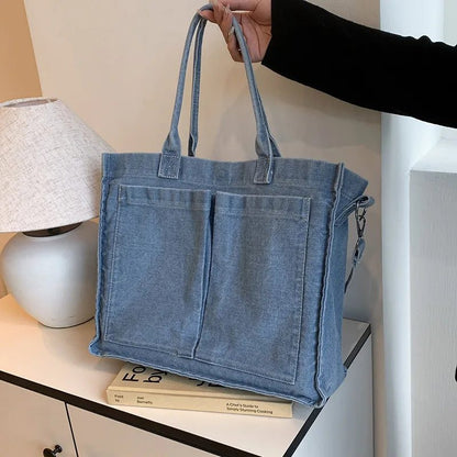 2024 Autumn Women's Denim Casual Tote Bag