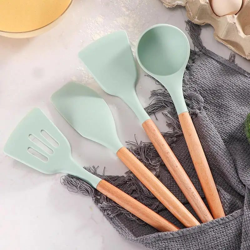 Heat Resistant Silicone Utensil Set for Cooking