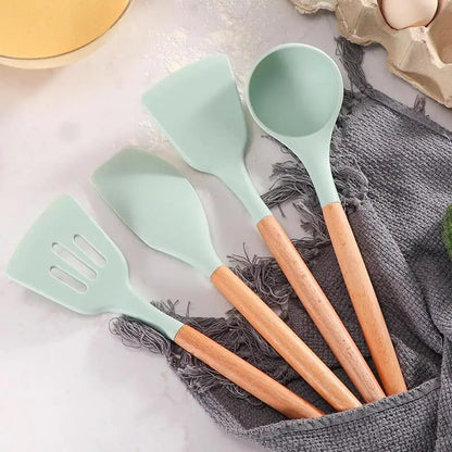 Heat Resistant Silicone Utensil Set for Cooking