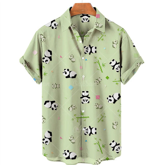Men's Hawaiian Duck Print Short Sleeve Shirt