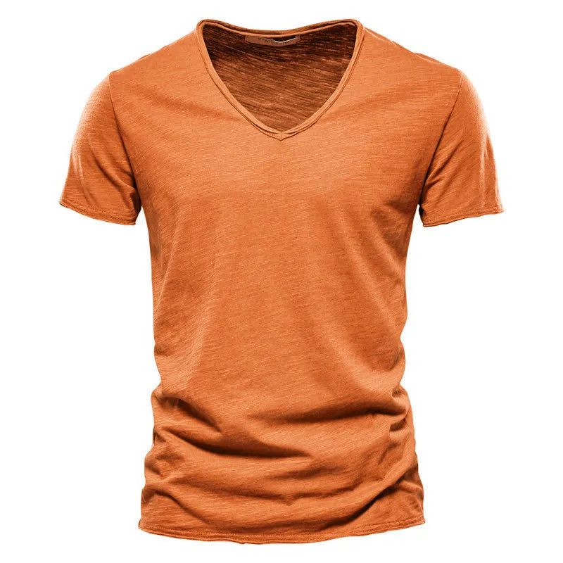 Men's Cotton V-Neck T-Shirt for Fitness