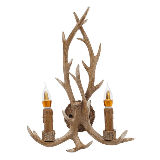 Vintage Antler Wall Lamp for Rustic Decor