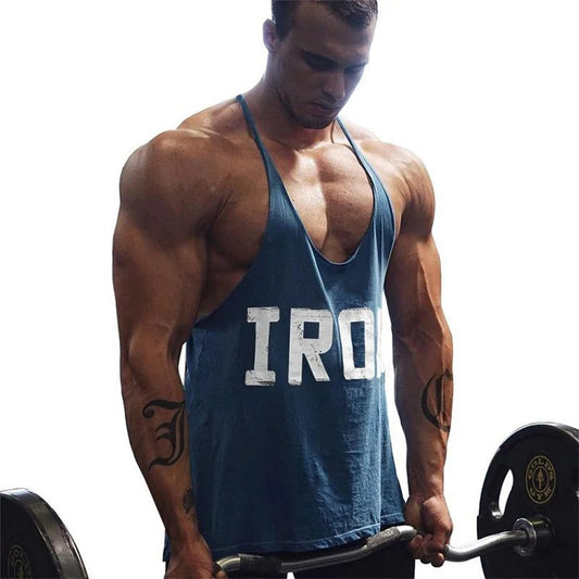 Men's Cotton Workout Tank Top for Bodybuilding