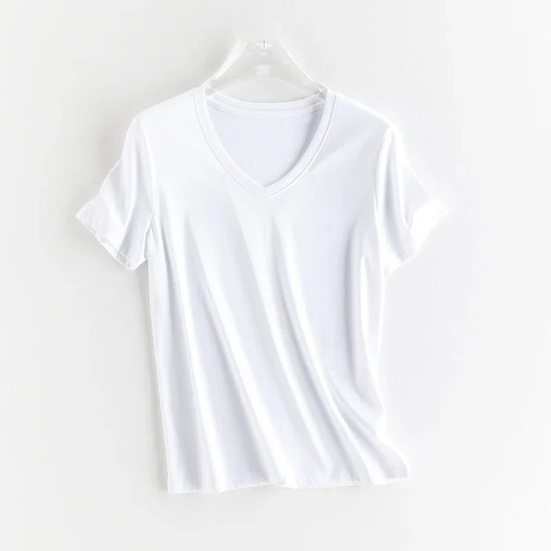 Luxury Silk Cropped T-Shirts for Women