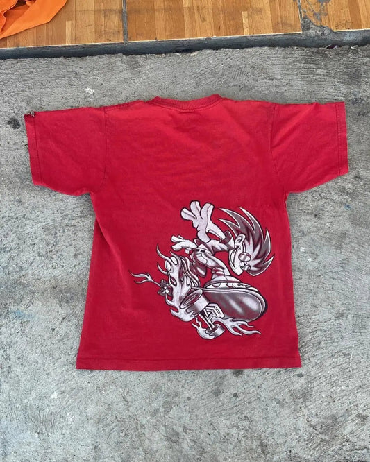 Trendy Y2K Red Cotton T-Shirts for Women