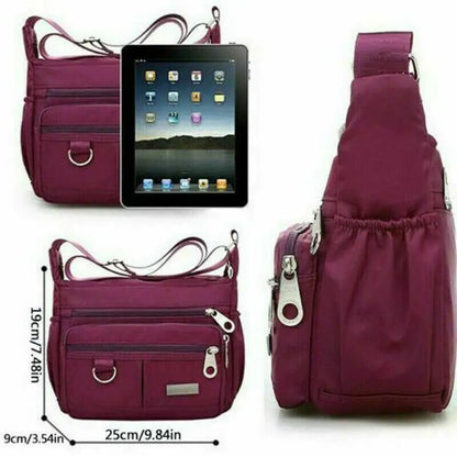 Waterproof Multi-Pocket Crossbody Handbag for Women