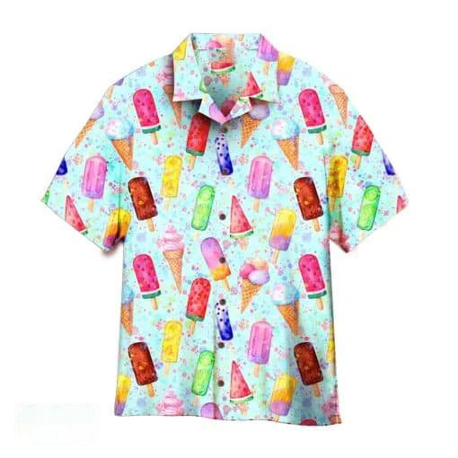 Men's Hawaiian Shirt Summer Ice Cream Design