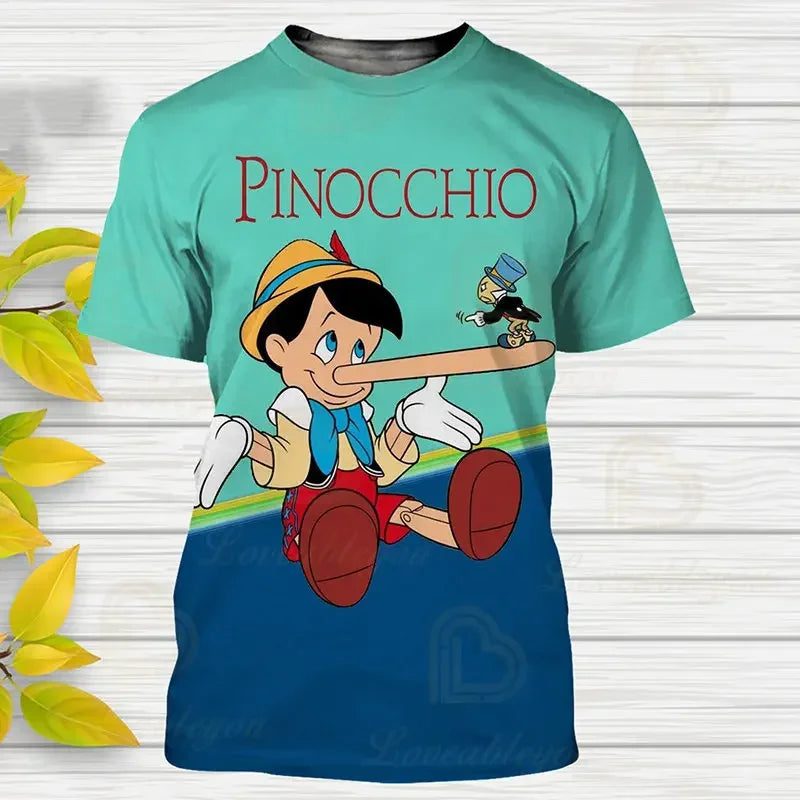 2024 Anime Pinocchio 3D Print T-Shirt