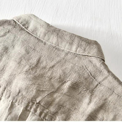 2024 Men's Breathable Linen Short-Sleeve Shirt