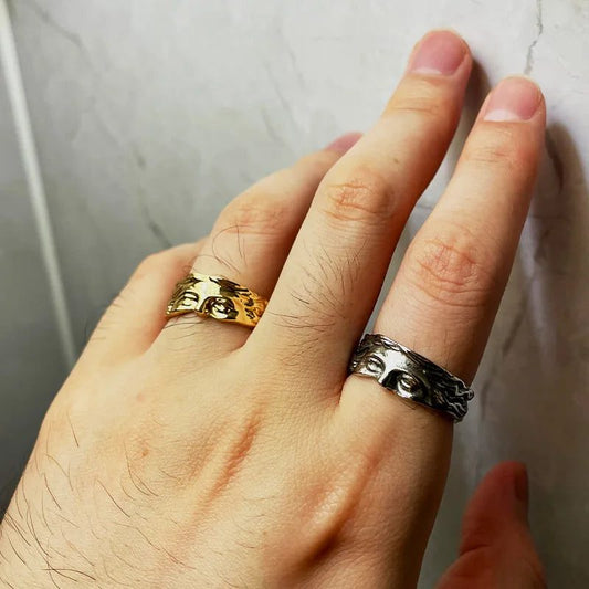 Vintage Greek Mythology Venus Half Face Ring