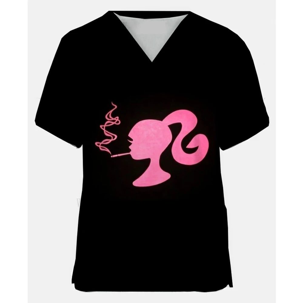 Cute Nurse Scrub Tops for Women T-Shirt