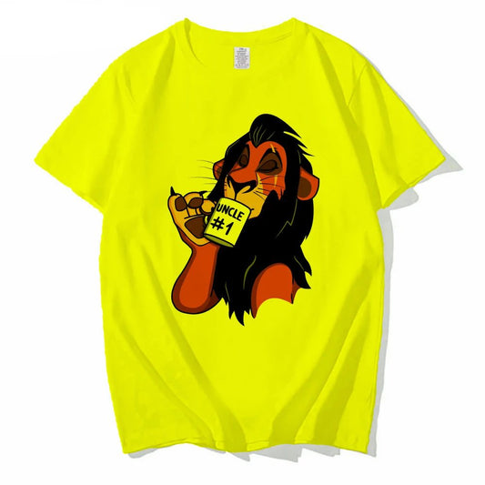 Men's Oversized Pocket T-Shirt with Lion Print