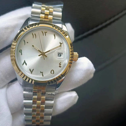 Unisex Baby Blue Mechanical Waterproof Wristwatch