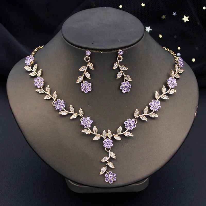 Elegant Baroque Bridal Crown Jewelry Set