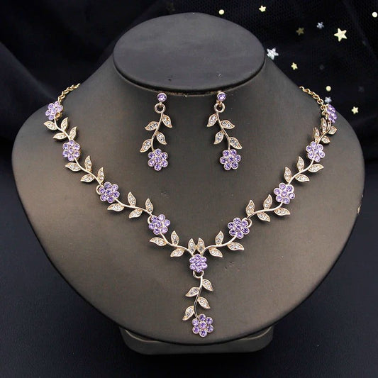 Elegant Baroque Bridal Crown Jewelry Set