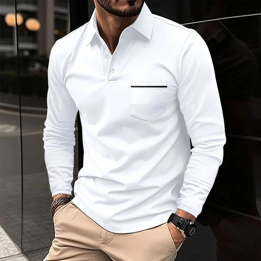 2024 Men's Casual Long Sleeve Pocket T-Shirt