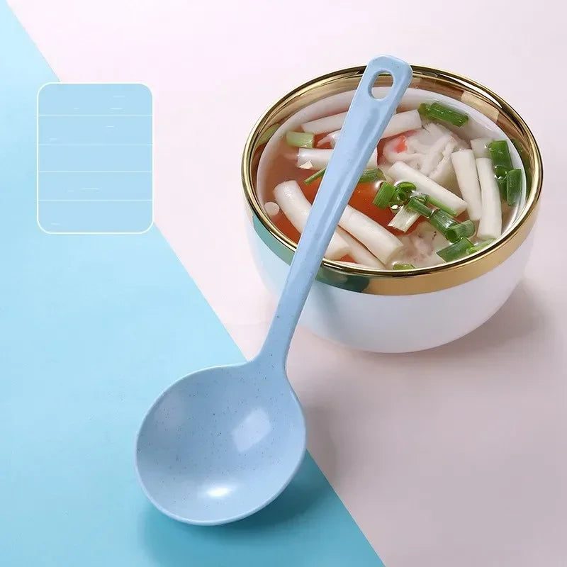 Elegant Large Wheat Stalk Soup Spoons Set