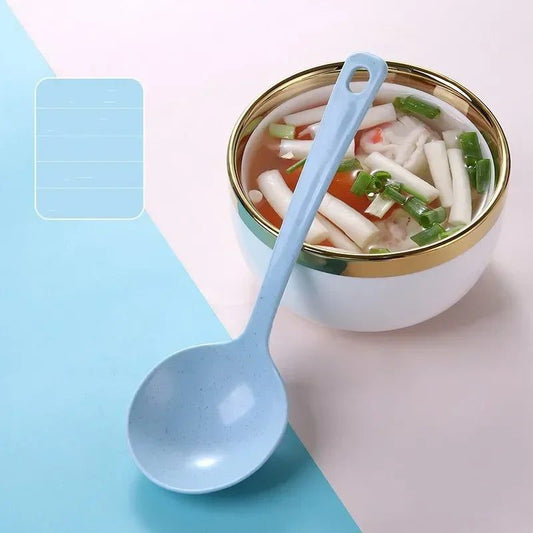 Elegant Large Wheat Stalk Soup Spoons Set