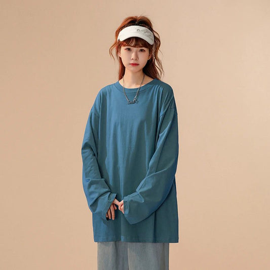 Trendy Long Sleeve Cotton T-Shirts for Women