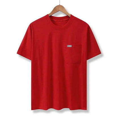 Men's Casual Cotton Pocket T-Shirt - Summer