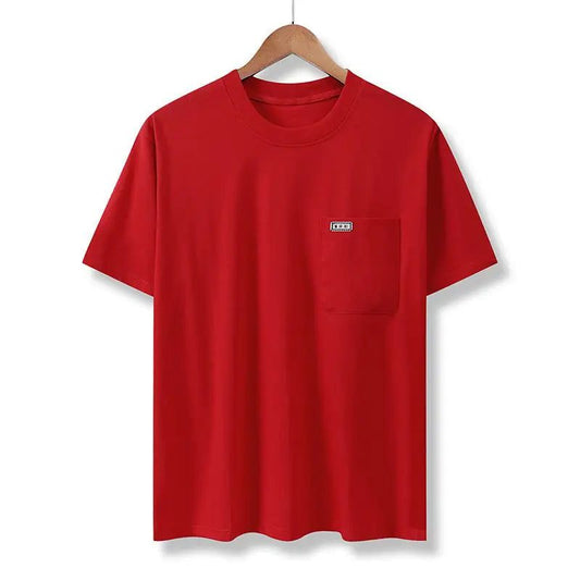 Men's Casual Cotton Pocket T-Shirt - Summer