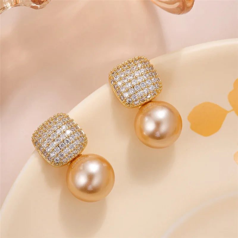 Elegant Vintage Pearl Drop Earrings for Weddings