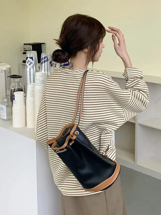 Chic Striped Cotton T-Shirts for Women