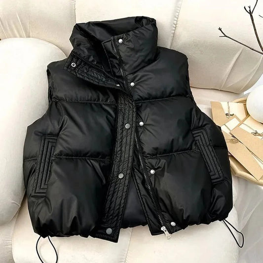 Women’s Warm Sleeveless Puffer Vest Jacket
