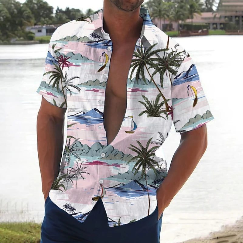 2024 Hawaiian Short Sleeve Shirt for Men