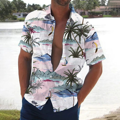 2024 Hawaiian Short Sleeve Shirt for Men