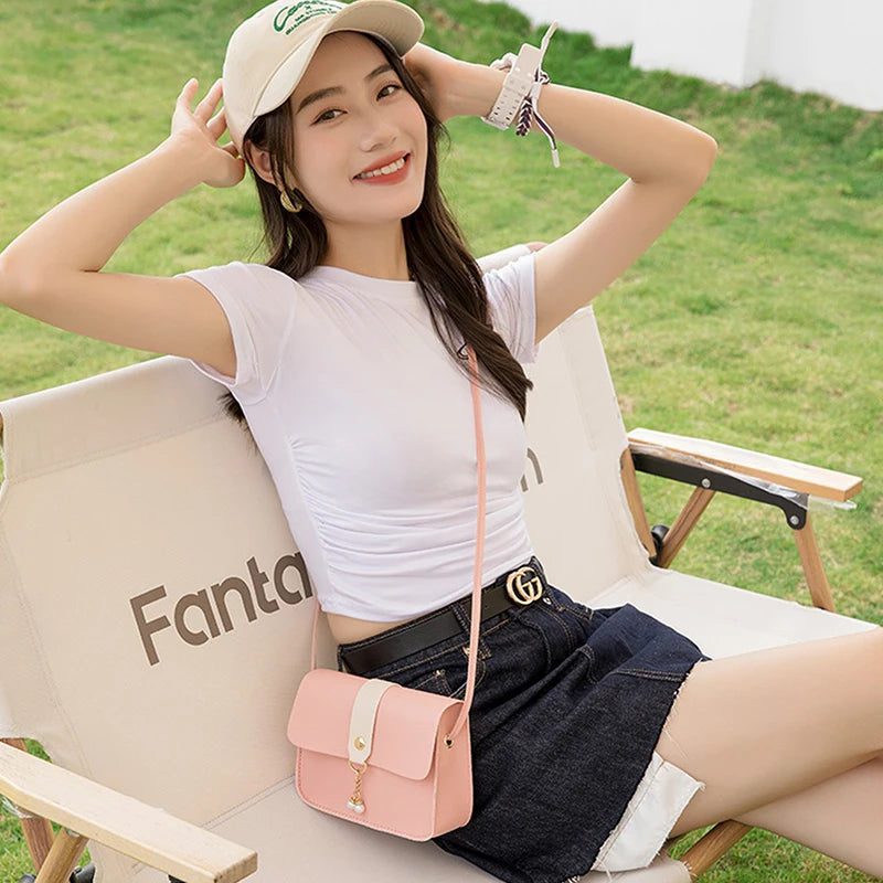 Luxury Pearl Pendant Crossbody Handbag for Women
