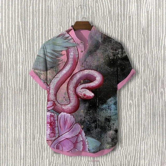 Men's Hawaiian Short-Sleeved Shirt - Bamboo Hemp