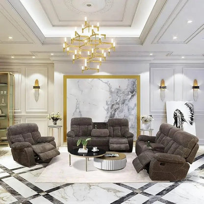 LED Recliner Sofa Set for Living Room