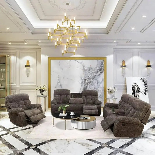 LED Recliner Sofa Set for Living Room