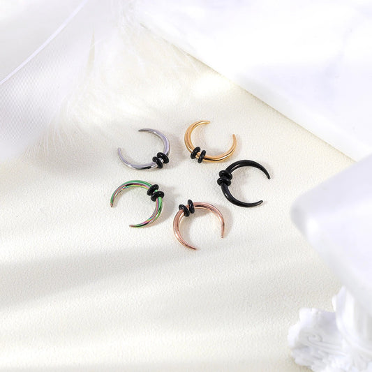Black Stainless Steel Septum Rings for Piercing