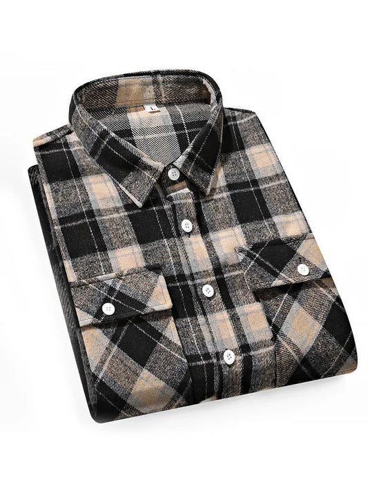 Plus Size Plaid Flannel Shirt for Men