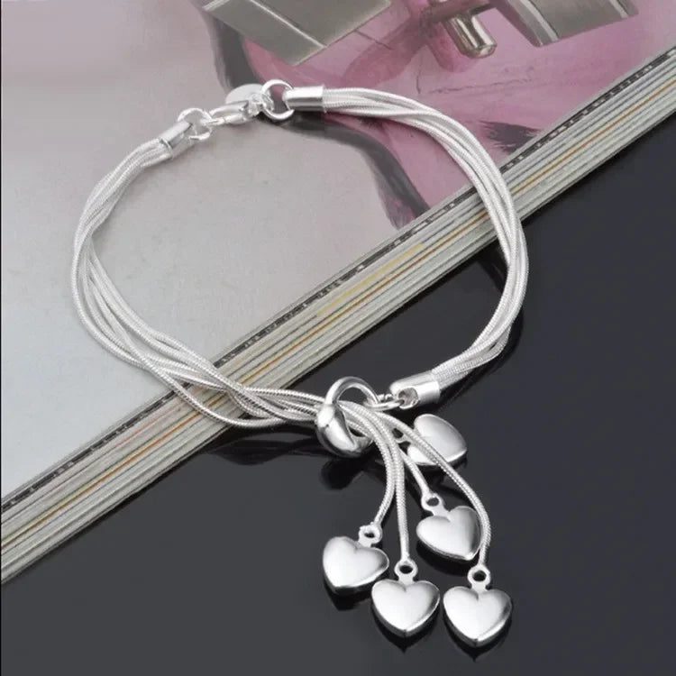 Luxury 925 Silver Pearl Bracelet for Women