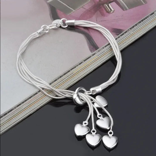 Luxury 925 Silver Pearl Bracelet for Women