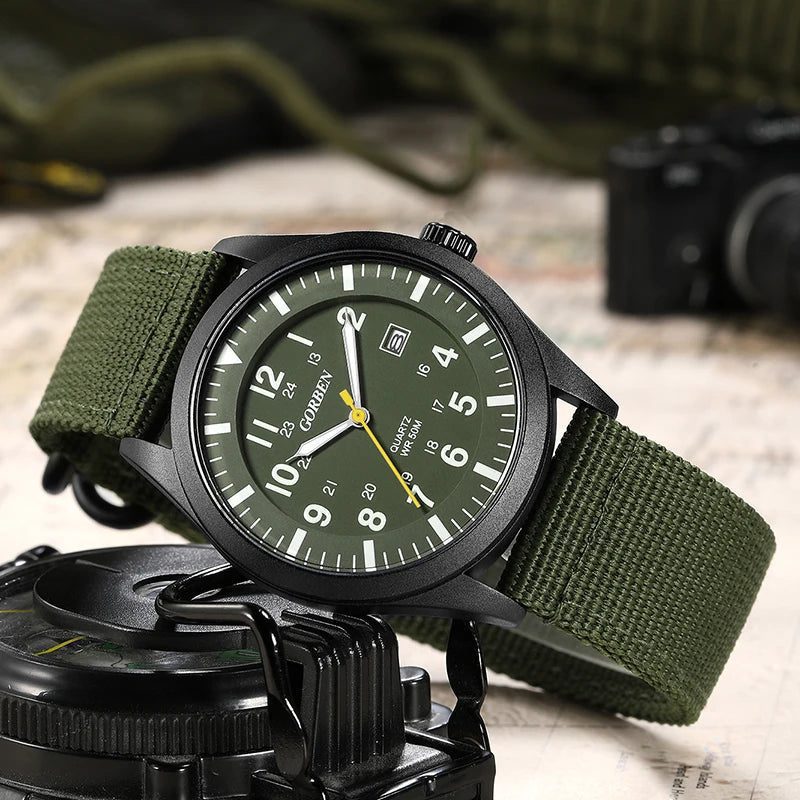 Unisex Luminous Dial Military Sports Quartz Watch